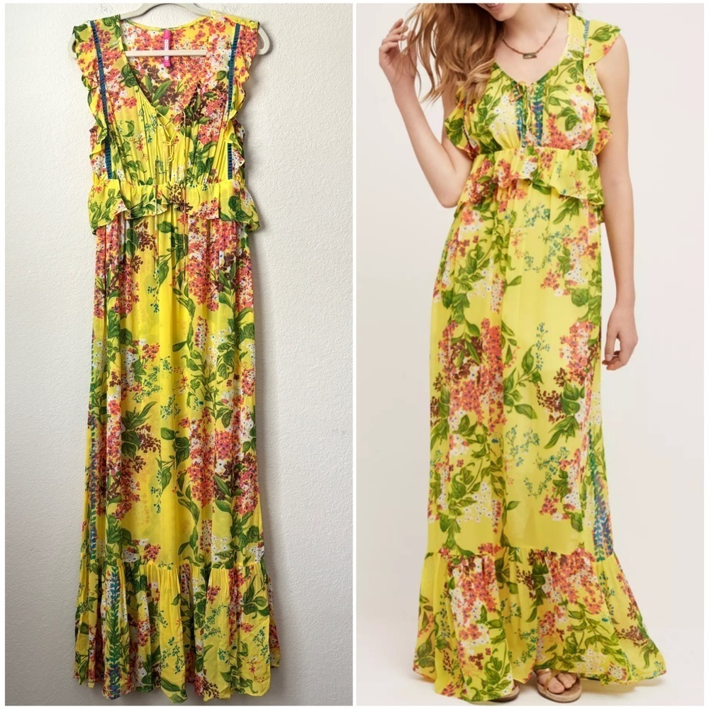 Plenty by Tracy Reese Vibrant Floral Boho Sungrove Maxi Dress